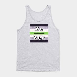 Ze-Zir Pronouns: Agender Tank Top